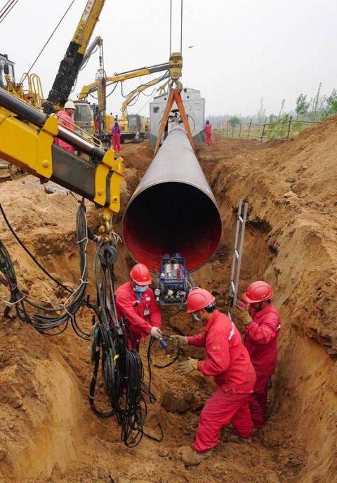 河北迁安中俄东线施工现场