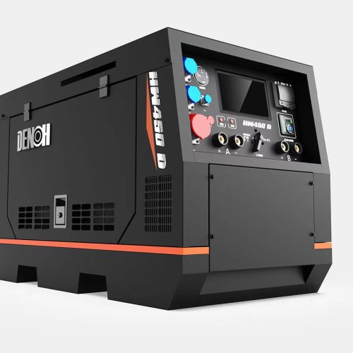 ENGINE WELDER HW450D 双把数字发动机焊机左侧面图 - 柴油四缸 15kW三相输出 双把CC/CV
